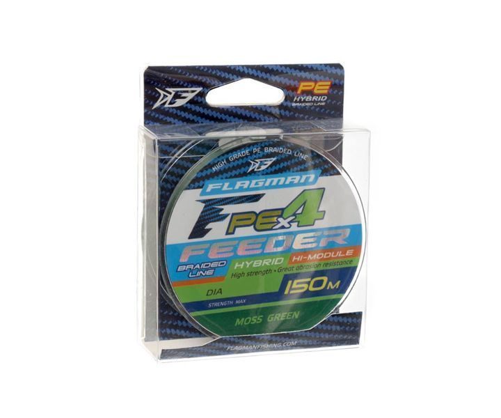 Шнур Flagмan PE Hybrid F4 FEEDER 150м / 0.10мм / 4.6kg мossGreen (29150-010) 29150-010 фото