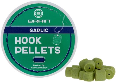Пеллетс Brain Hook Pellets Garlic (часник) 12мм 70г (1858-53-92) 1858-53-92 фото