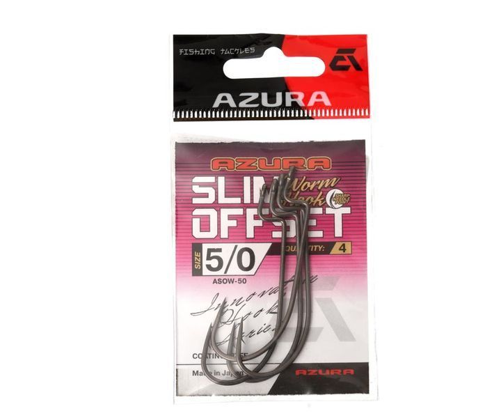 Крючок Azura Slim Offset Worm Hook #5/0 (ASOW-50) ASOW-50 фото