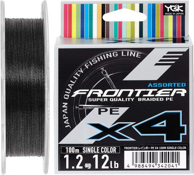 Шнур YGK Frontier X4 Assorted Single Color 100м 0.185мм 5.4кг/12lb (5545-03-20) 5545-03-20 фото