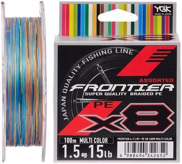 Шнур YGK Frontier X8 (мультиколор) 100м 0.275мм 13.5кг / 30lb (5545-03-46) 5545-03-46 фото