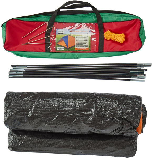 Намет Skif Outdoor Adventure II, 200x200 см (3-х местная), к:orange-blue (389-00-88) 389-00-88 фото