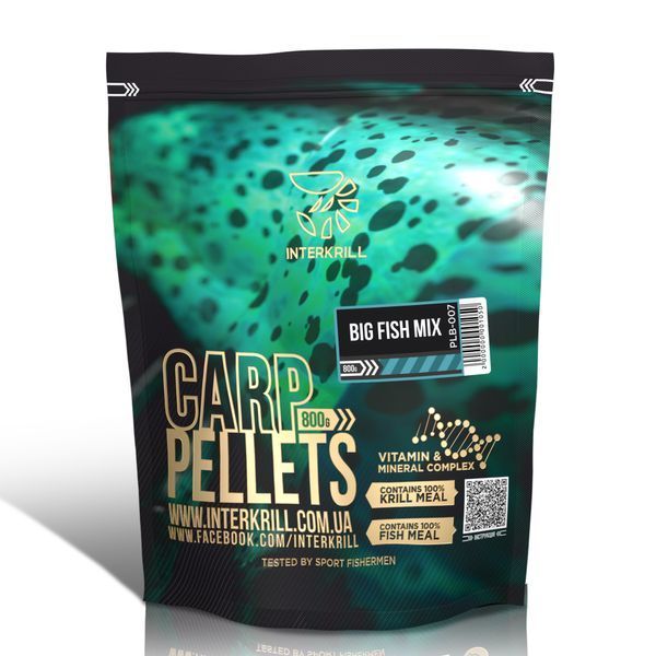 Пелетс Interkrill Carp Pellets Big Fish 8-10мм (PLB-007) PLB-007 фото
